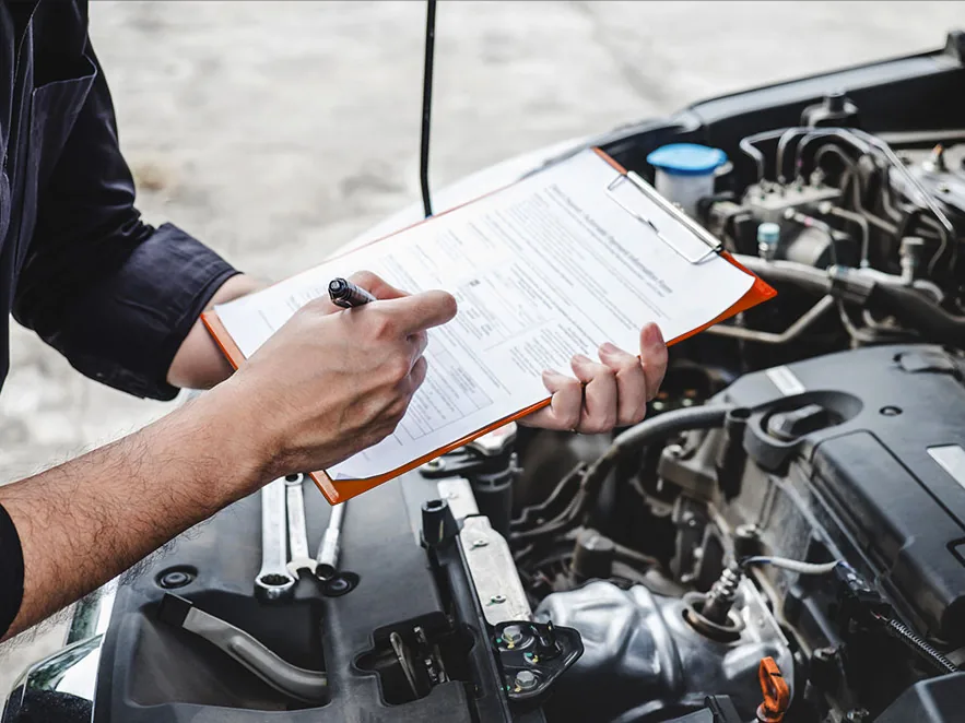 Recording a vehicle's condition on a clipboard